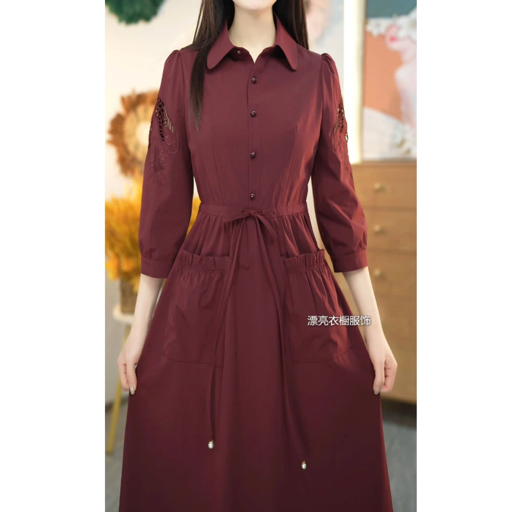 [PLYC6677]春季新品连衣裙气质显瘦修身女装时尚打底收腰洋气