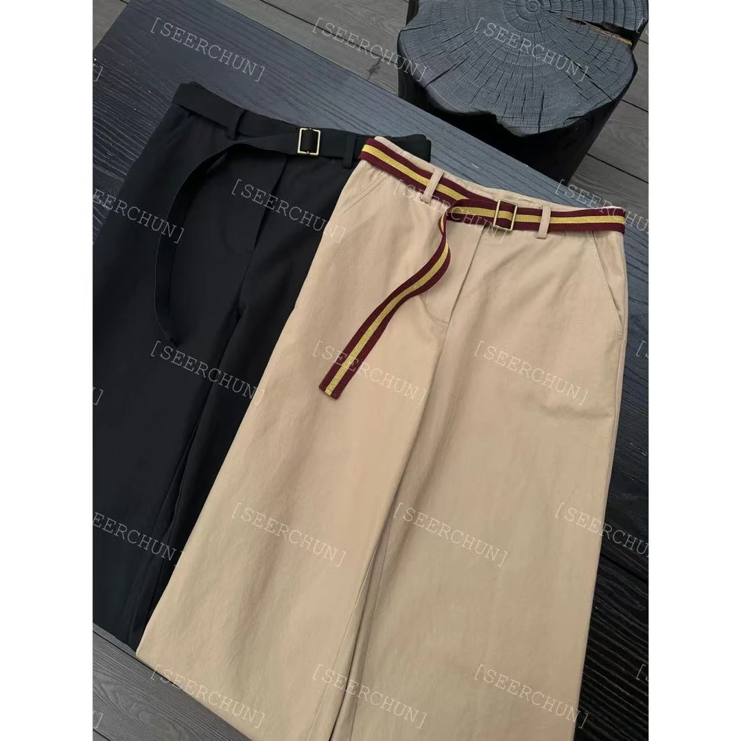 【纯纯女装】SEER CHUN高品质调性腰带直筒裤 51413