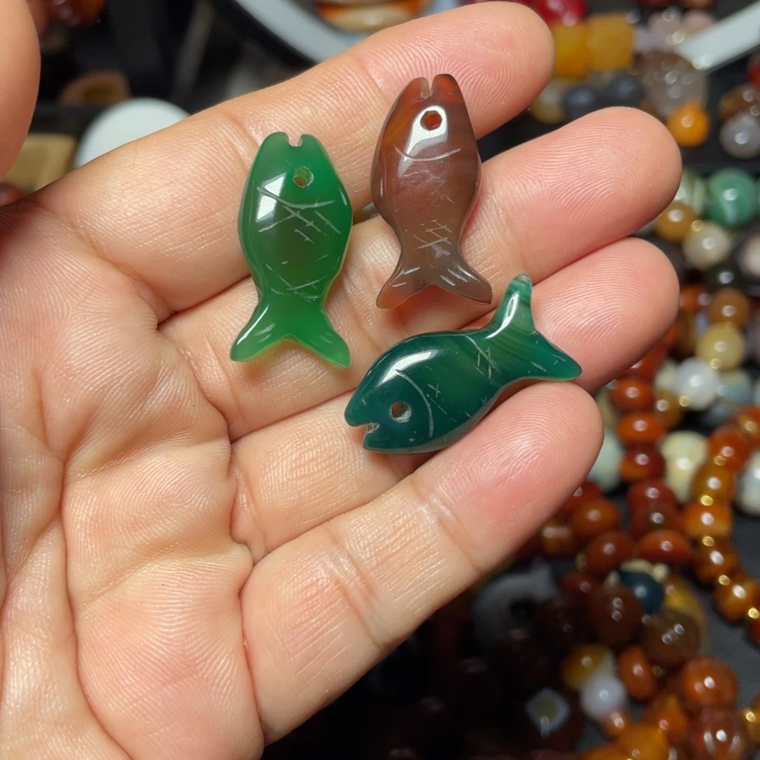 未镶嵌手链玛瑙/玉髓配饰小鱼