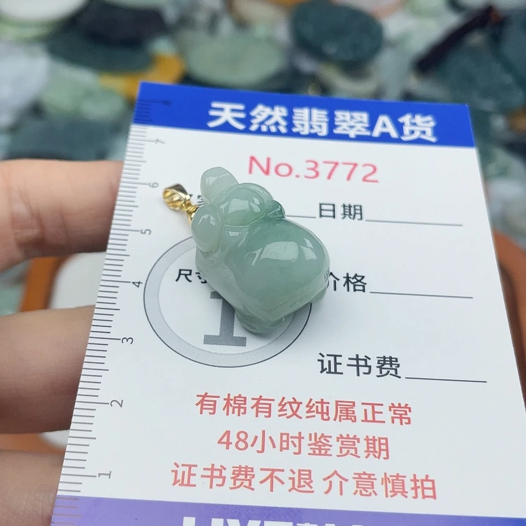 翡翠未镶嵌挂件3772