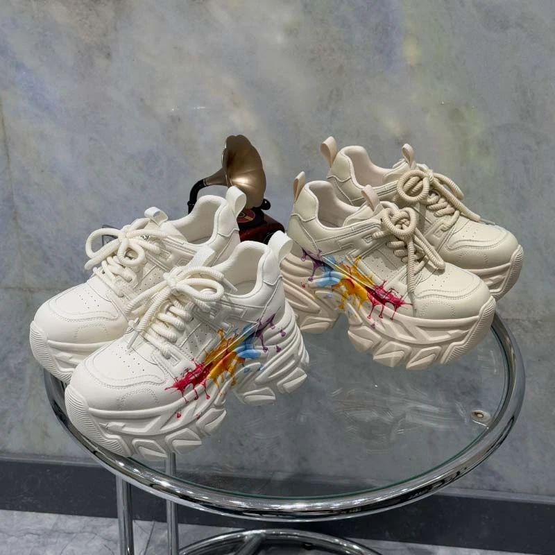 【多彩人生】2025早春10-13CM厚底欧洲站增高老爹鞋女休闲鞋5689-2