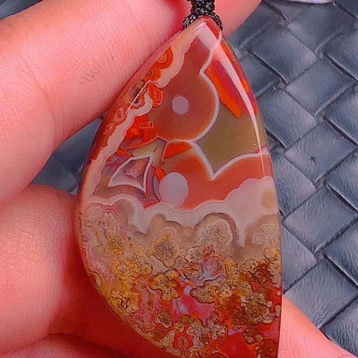 玛瑙/玉髓颈饰足银镀金镶嵌暖*夜