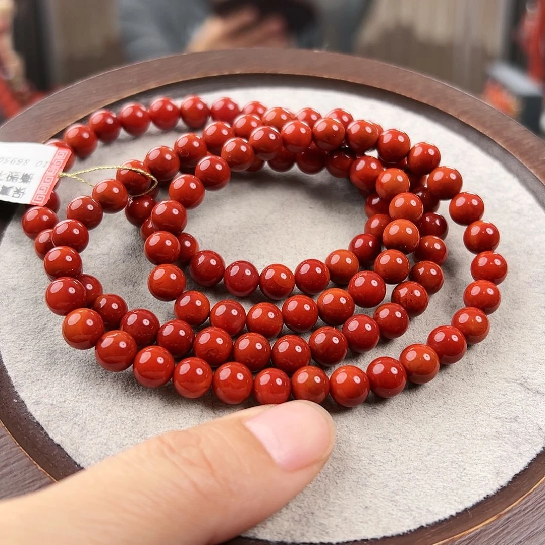 南红玛瑙手串未镶嵌