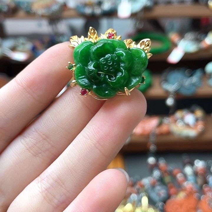 翡翠未镶嵌戒指饰品