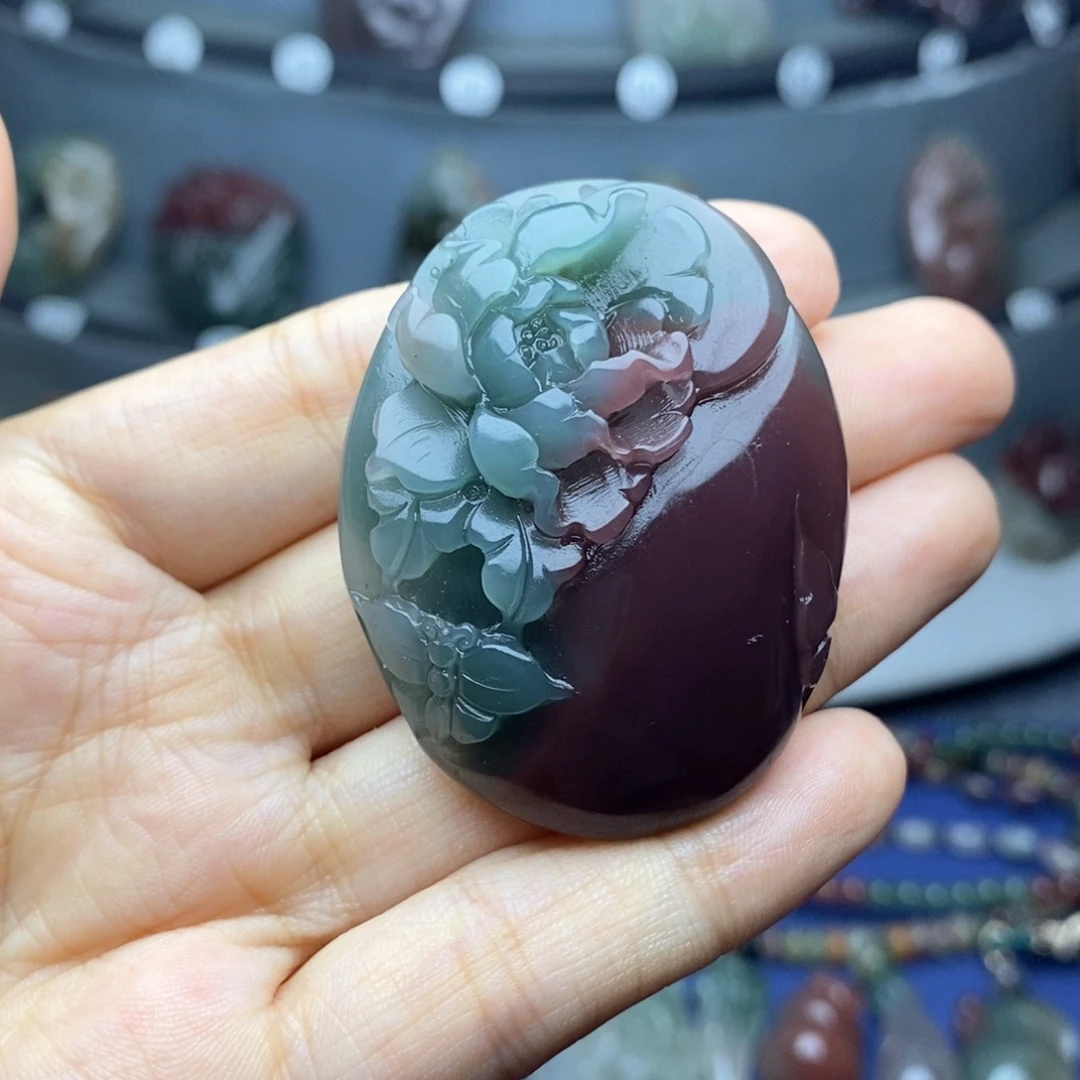 阕***歌玛瑙/玉髓吊坠(不含链)未镶嵌