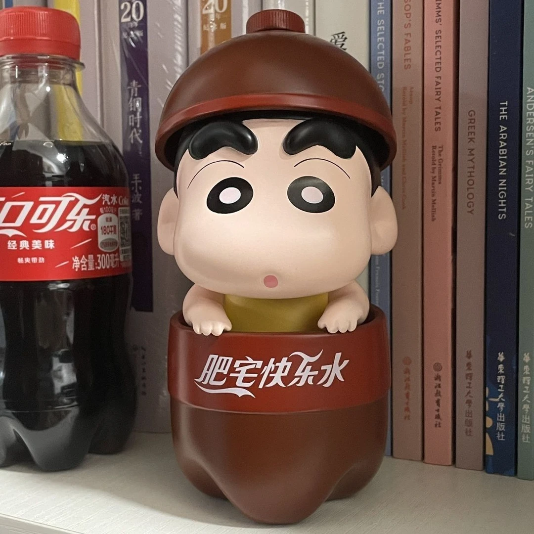 肥宅可乐蜡笔小新手办模型 Q版野原新之助 公仔创意潮玩车载摆件