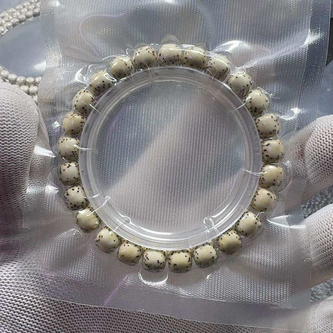 星月菩提手串阿*?星月菩提9*8原生态大留白（氧化走色）