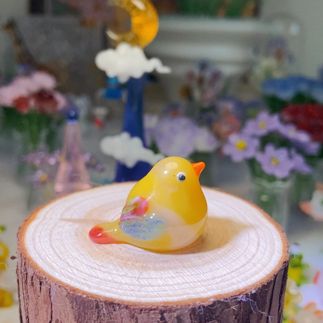 琉璃手工艺品小鸟