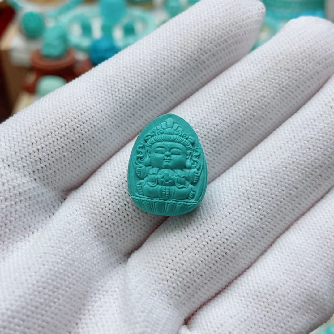 绿松石未镶嵌观音宝宝