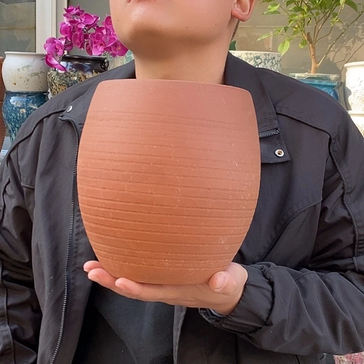 花盆紫砂口口16高20瑕疵