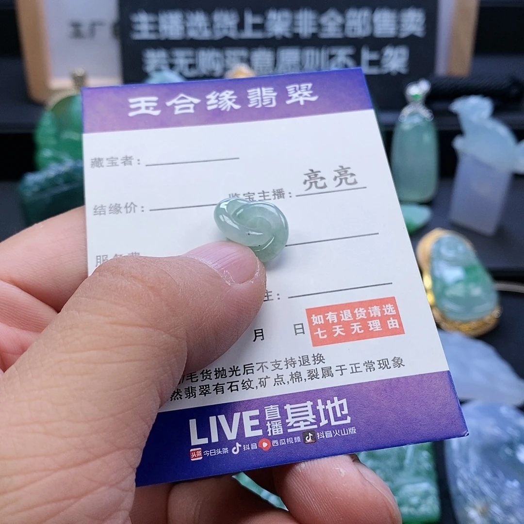 翡翠未镶嵌吊坠(不含链)