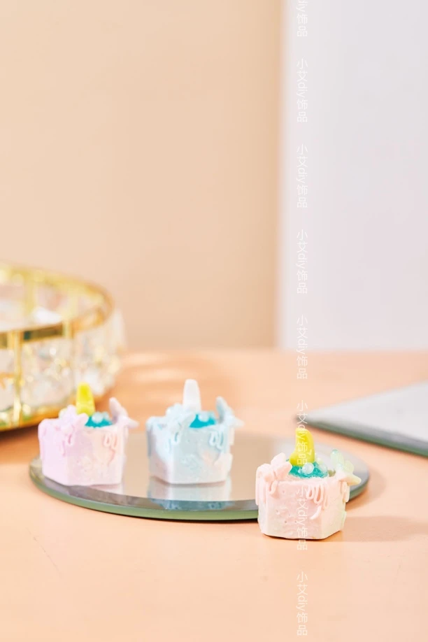 【小艾定制款】蝶梦月泉树脂配件diy饰品