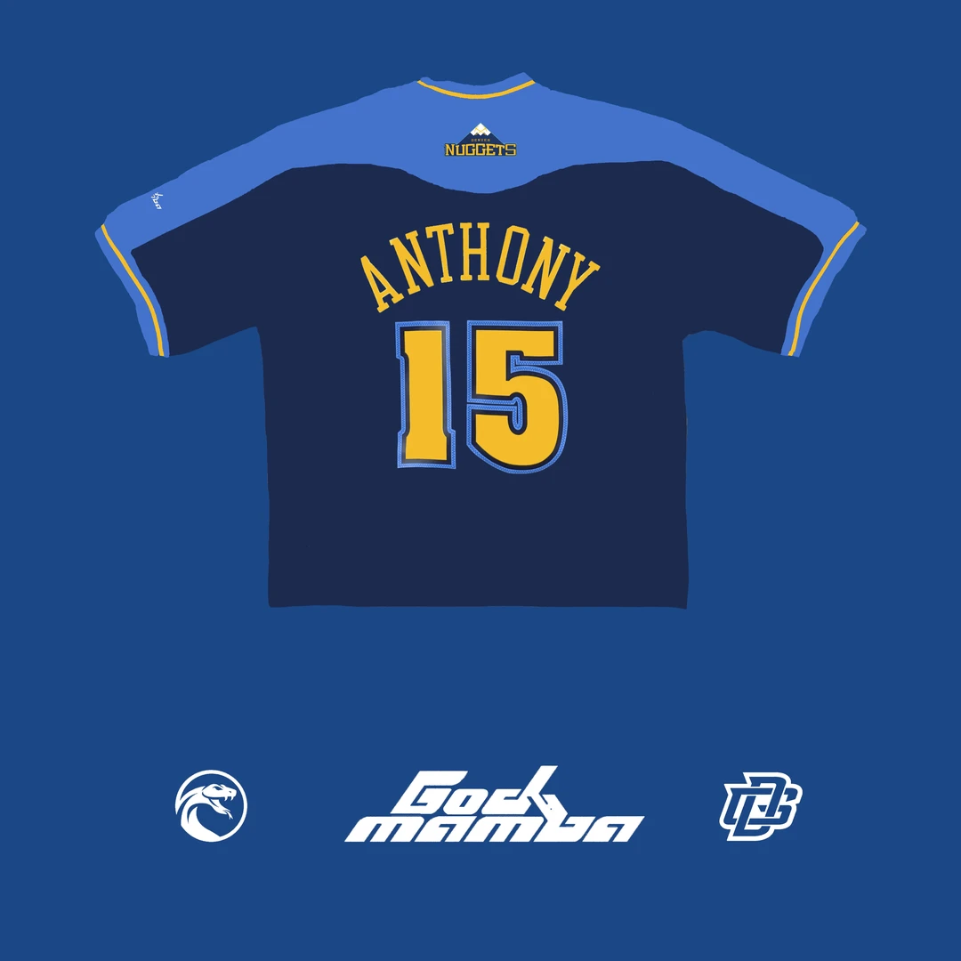 【黄金双X】掘金安东尼艾弗森美式复古球衣短袖