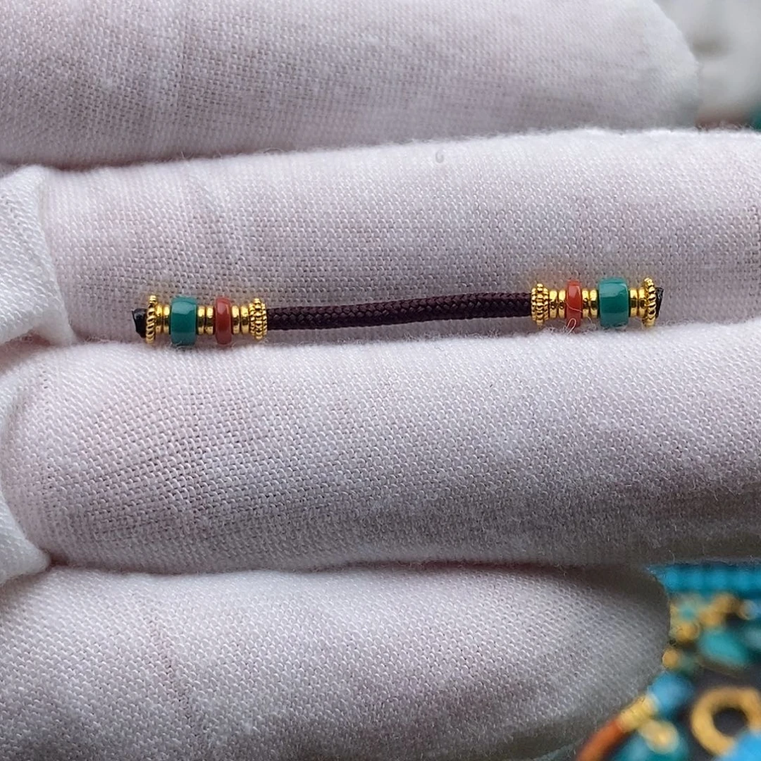 绿松石18K金镶嵌绿松石配饰h