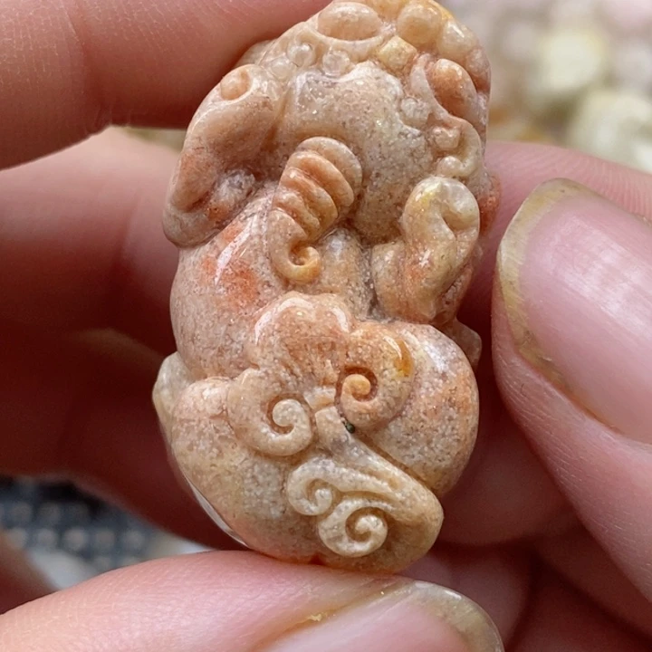 颈饰未镶嵌硅化珊瑚（珊瑚玉）小