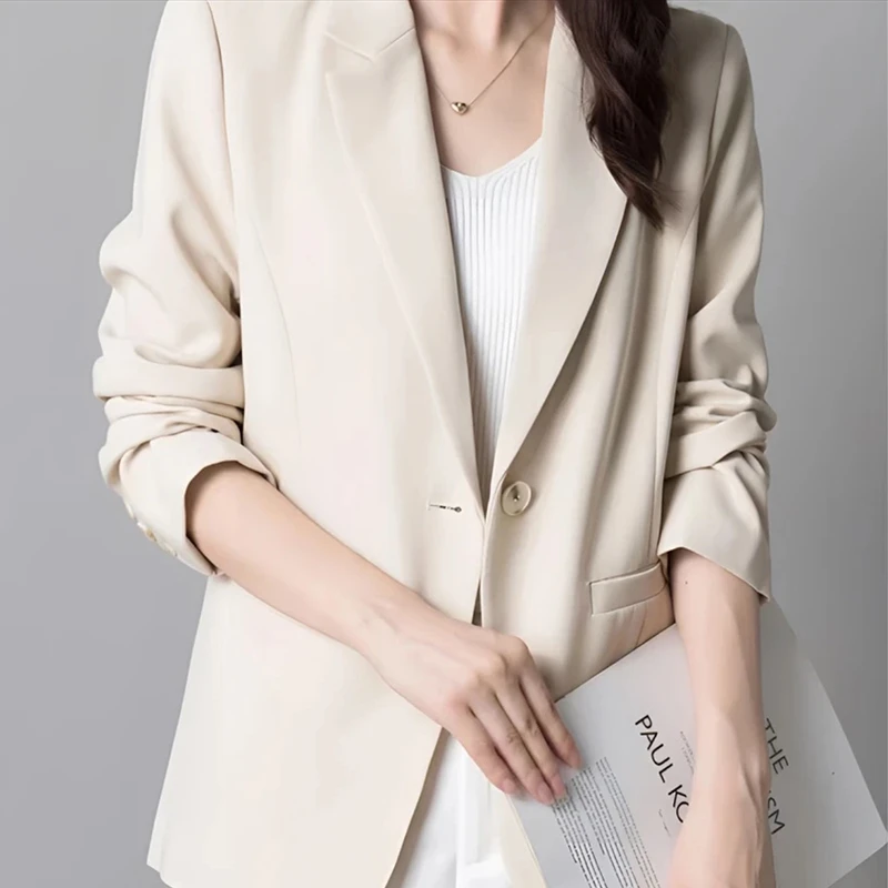 厘米家秋款五色西服套装秋季新款醋酸面料微修身小个子