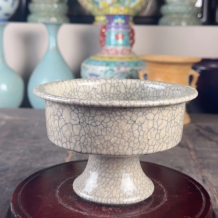 自***人哥窑高足盘合作愉快