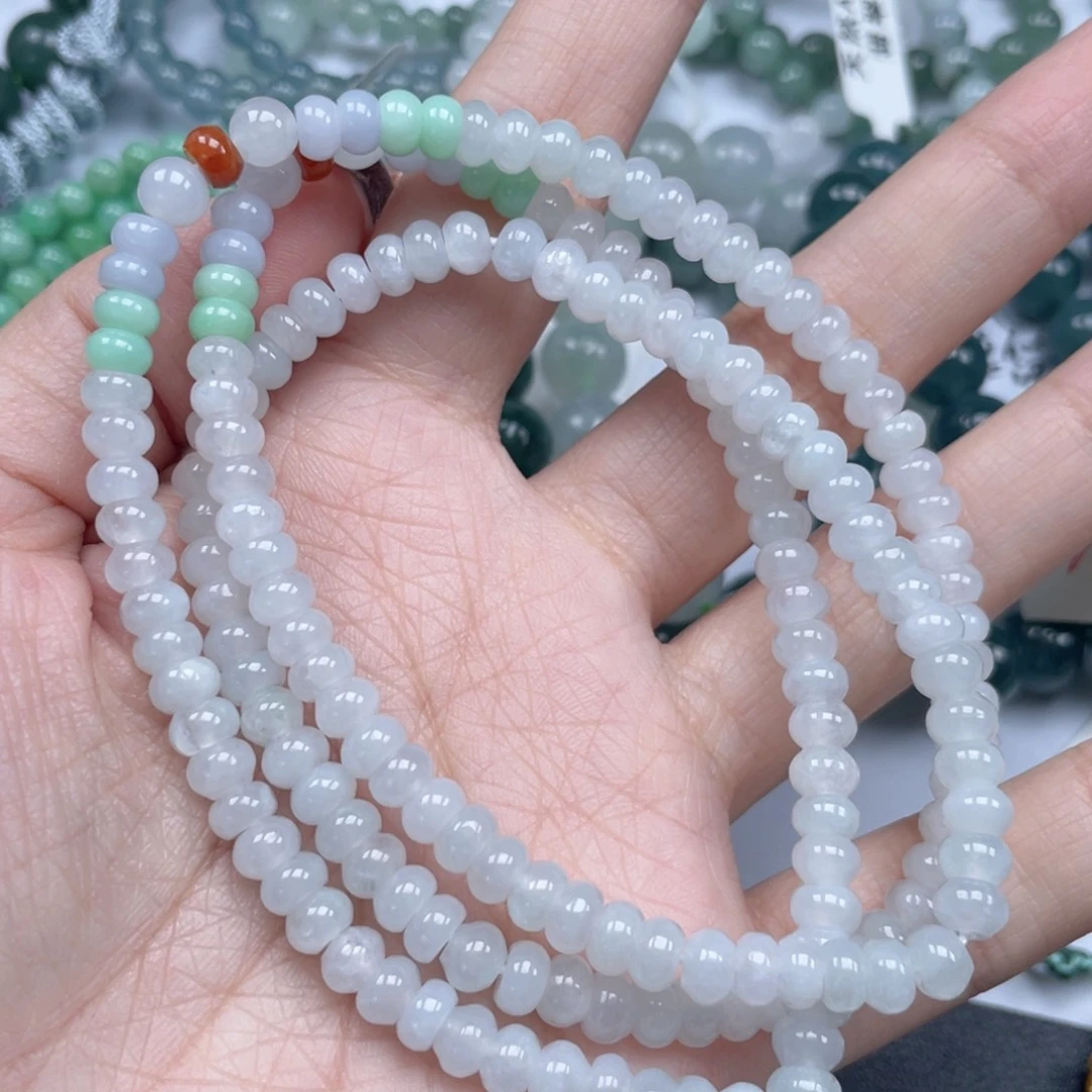 翡翠手链未镶嵌纯天然a货缅甸翡翠包邮5.7mm