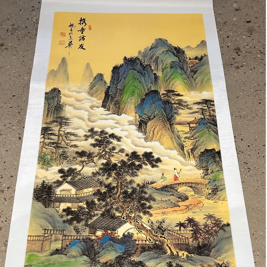 【东少珍藏】RY9280携童访友图装饰画（多样性发货）