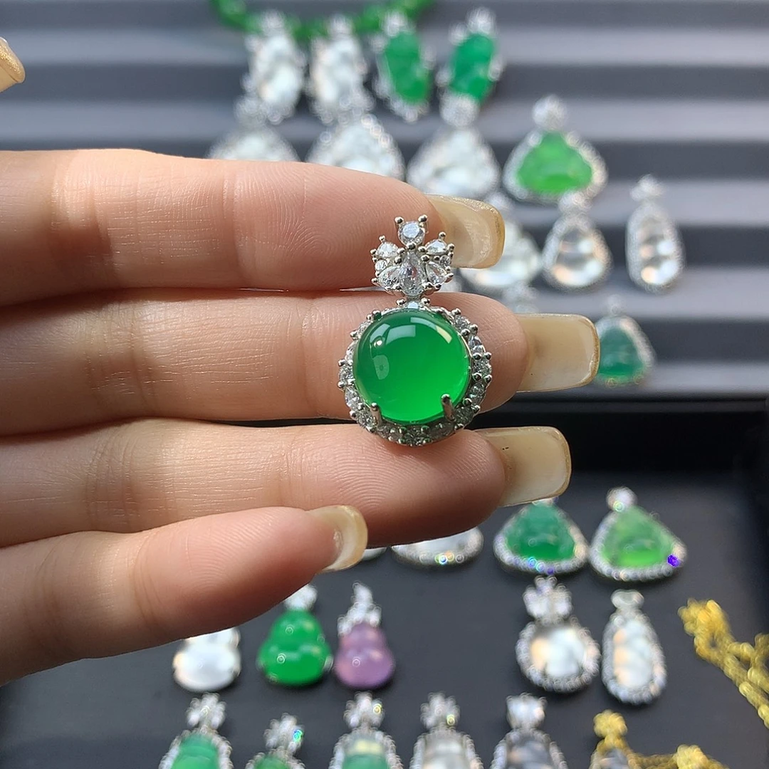 玛瑙/玉髓银S925镶嵌颈饰