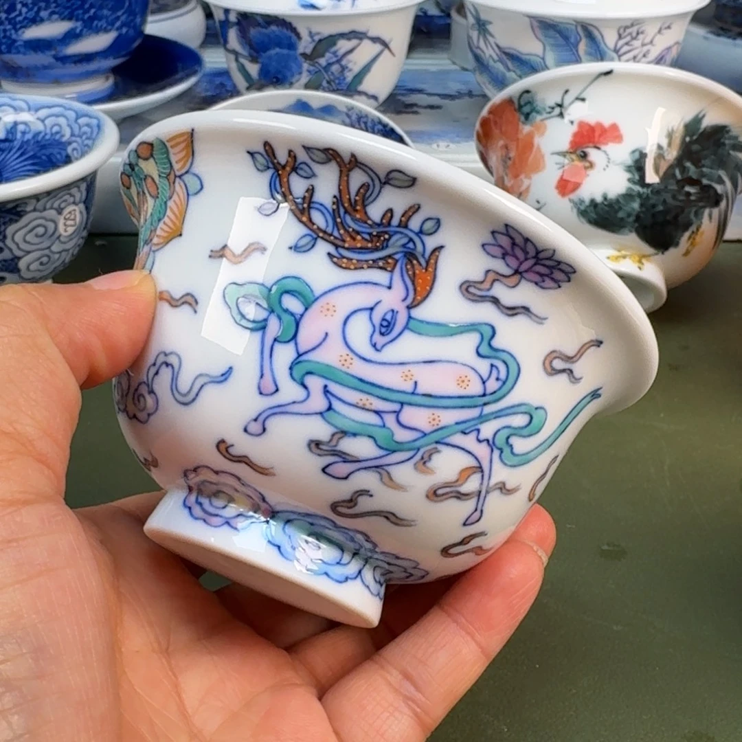 陶景德镇纯手绘茶具圆圆207