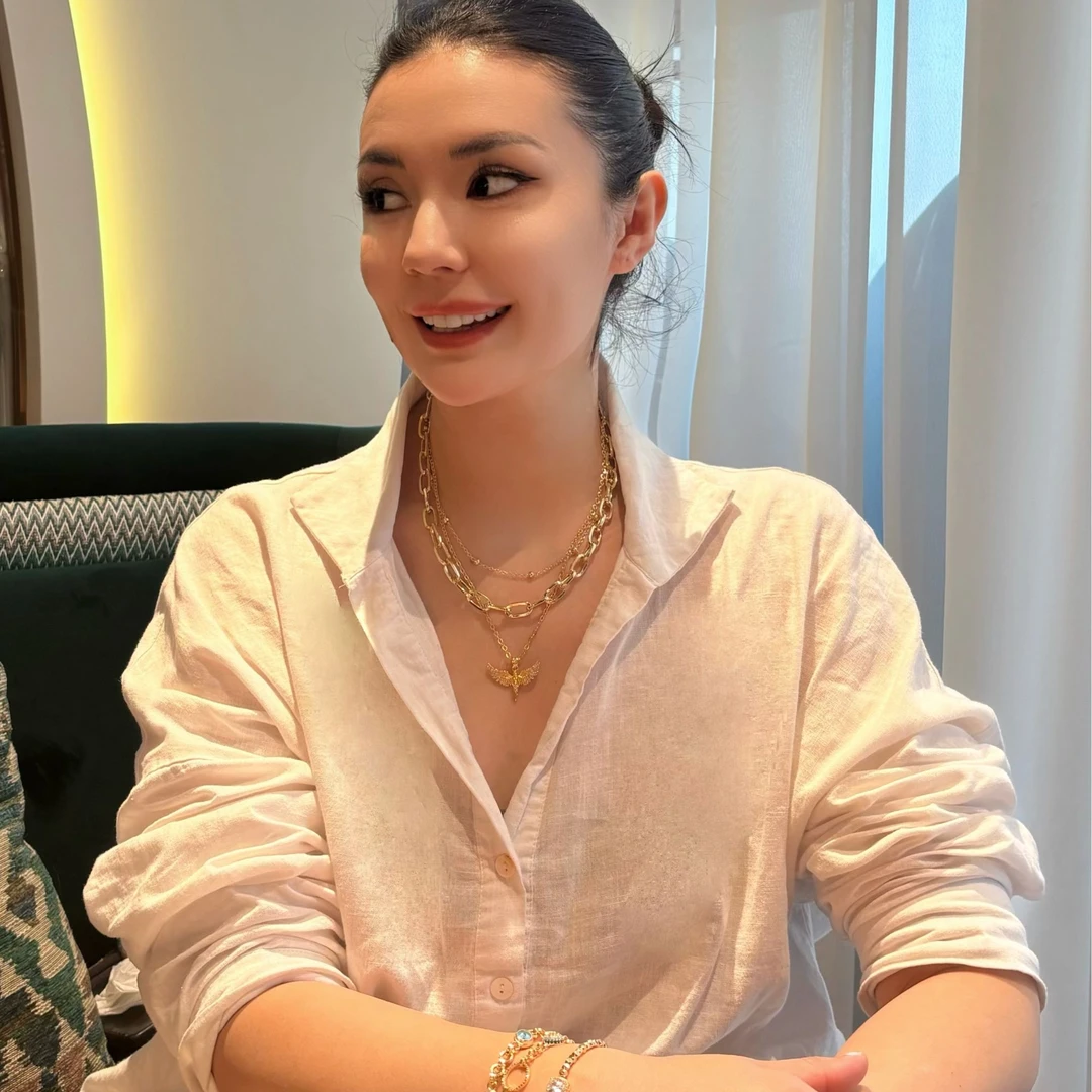 铜合金项链 铜合金多层轻奢高级感叠戴项链