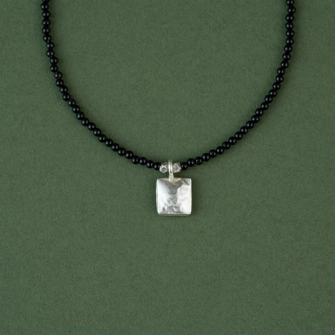 吊坠925银 【无事】手工银吊坠串珠项链