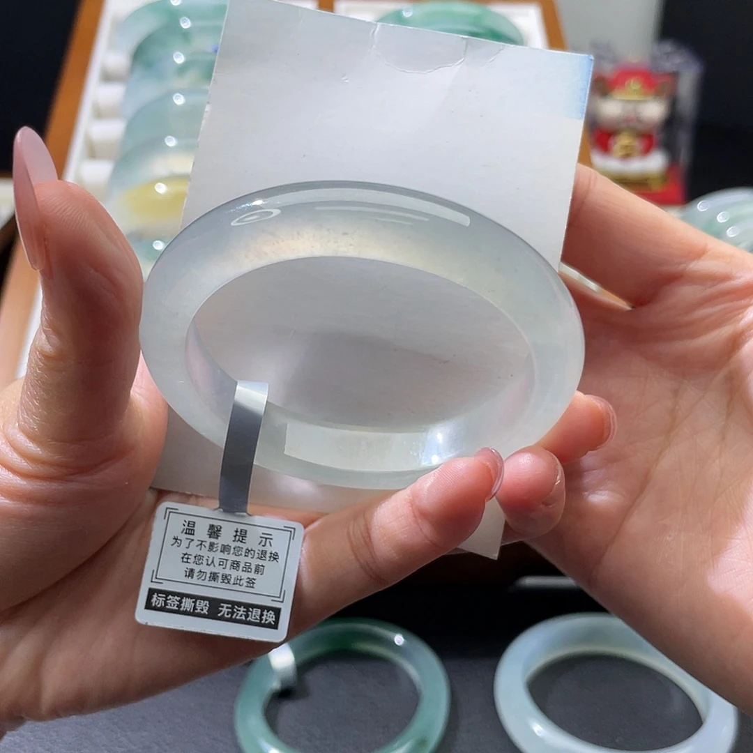 翡翠未镶嵌手镯52.2贵妃冰晴