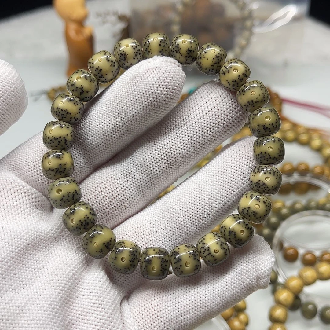 星月菩提手串糯冰一线天10×9