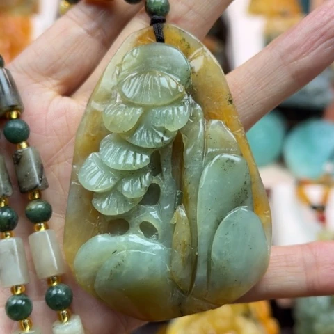 岫玉挂件未镶嵌挂件