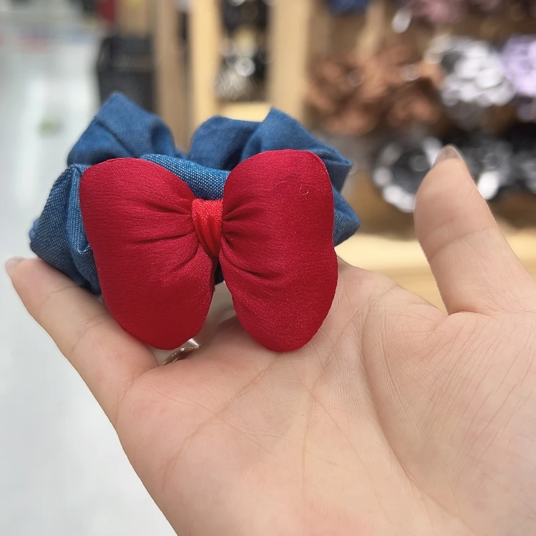 非金属仿珍珠红色蝴蝶结小肠圈