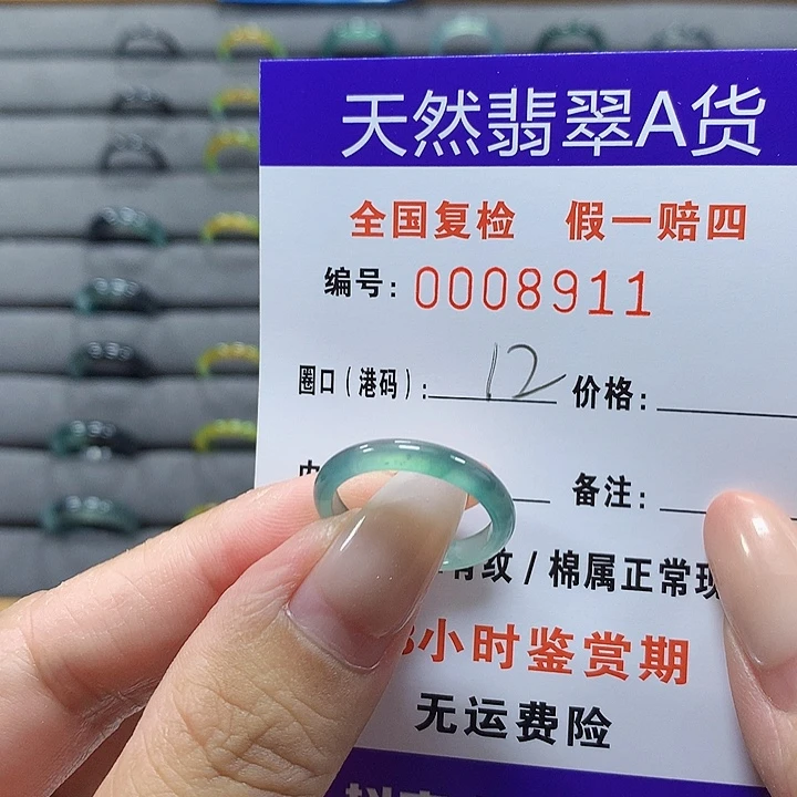 未镶嵌戒圈翡翠8911