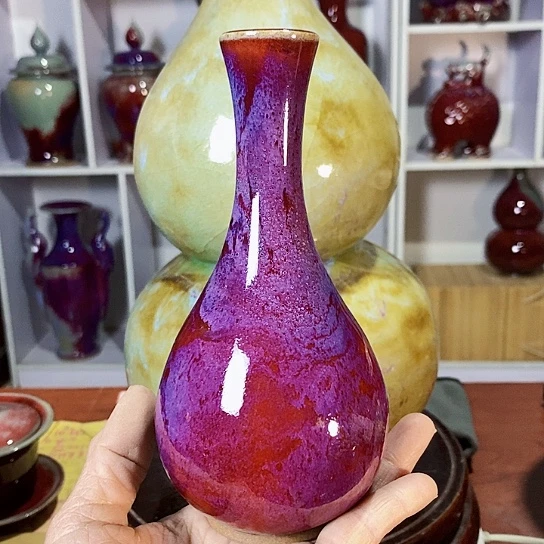 摆件用****用尚峰钧窑作品丹瓶