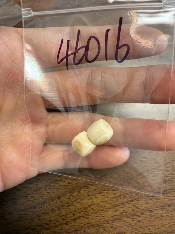 46016猛犸牙直切对珠配饰