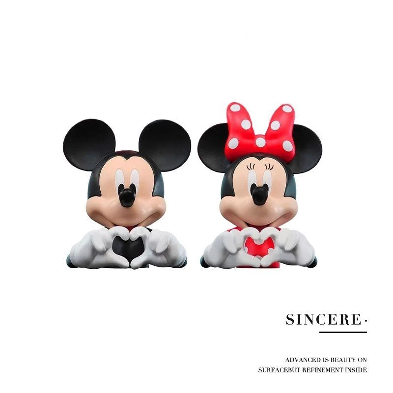 比心米妮米奇手办潮玩公仔高级桌面摆件婚礼布置装饰品情侣礼物女
