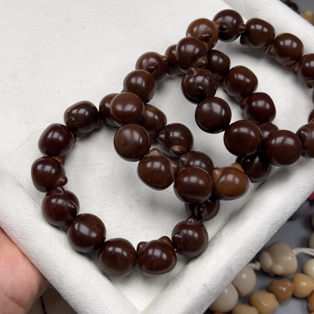 菩提根/象牙果吊坠A589猫头17-18微瑕一串随机