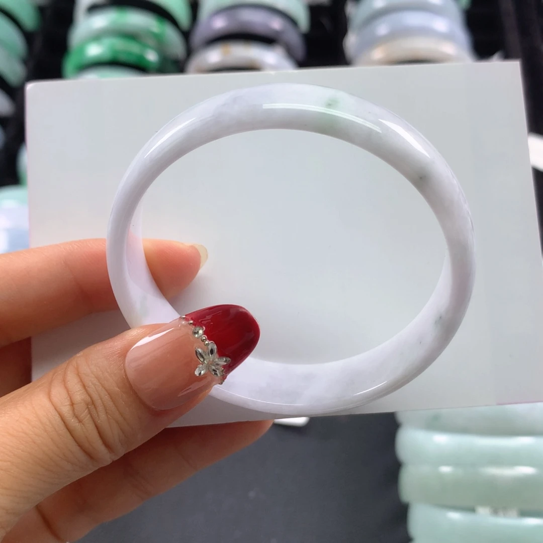 翡翠手镯未镶嵌公主手镯52+