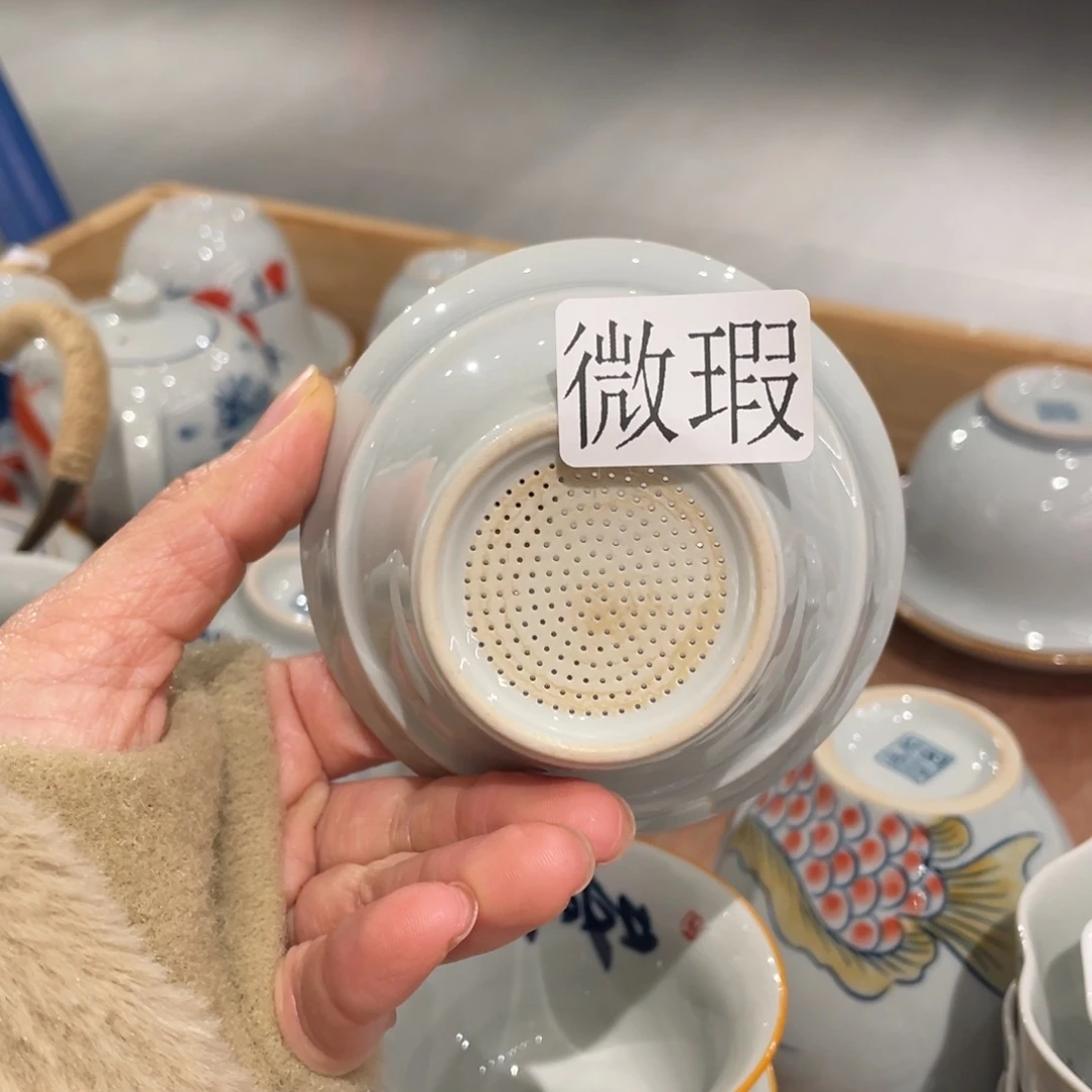 有瑕纯手绘釉下彩