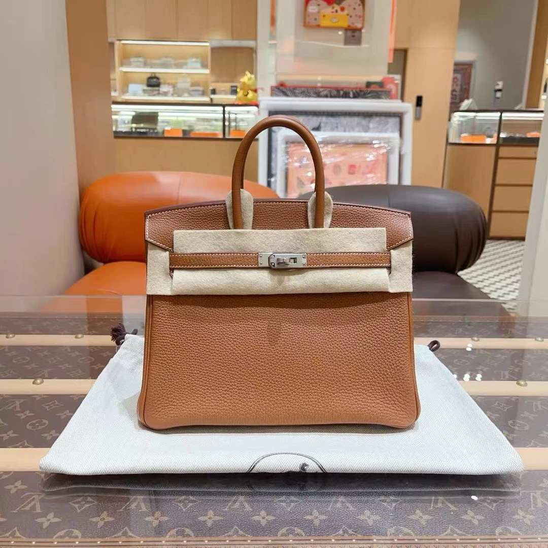 未使用 Hermes/爱马仕 【定金链接】Birkin25金棕银扣Togo皮/B刻