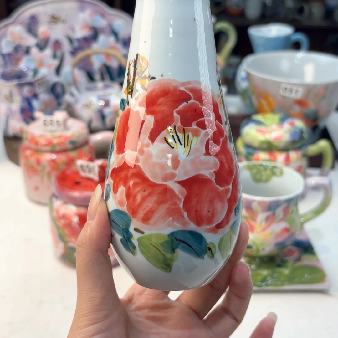 景德镇手绘高温釉下彩陶瓷茶具