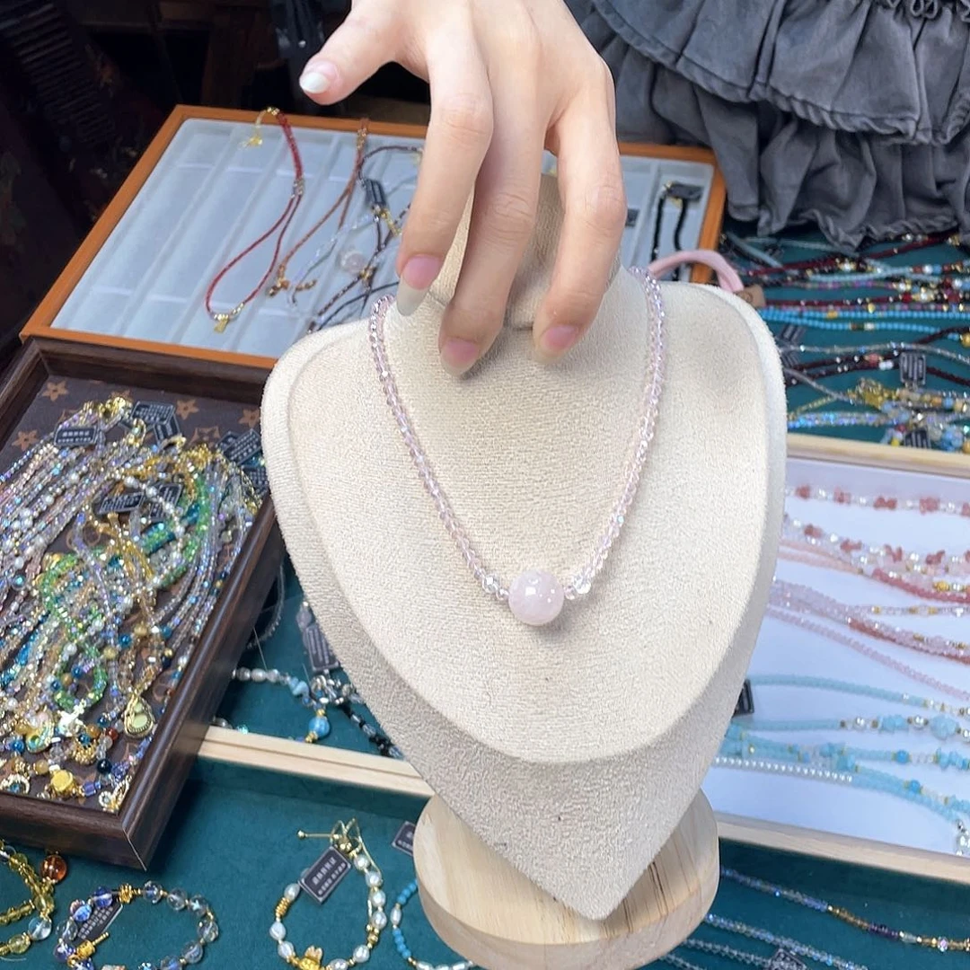 水晶手链银S925镀金镶嵌