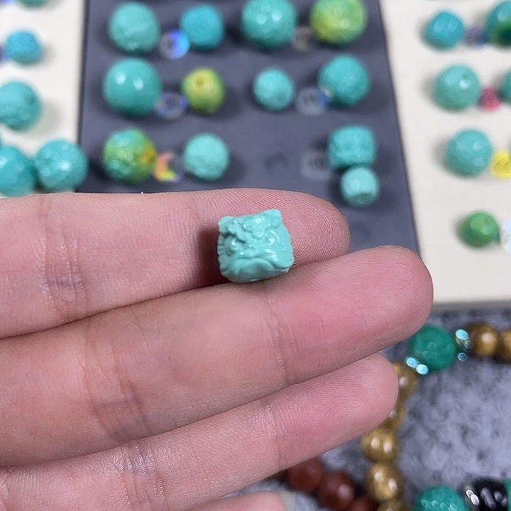 秦古矿口湖北矿卡10散珠配饰 醒狮