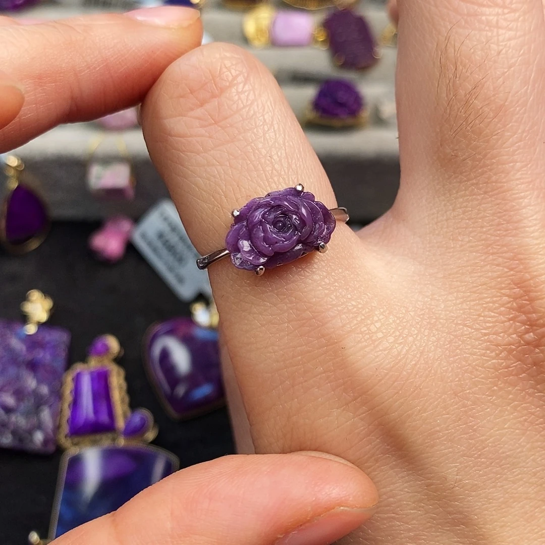 苏纪石（舒俱来）银S925镶嵌戒指