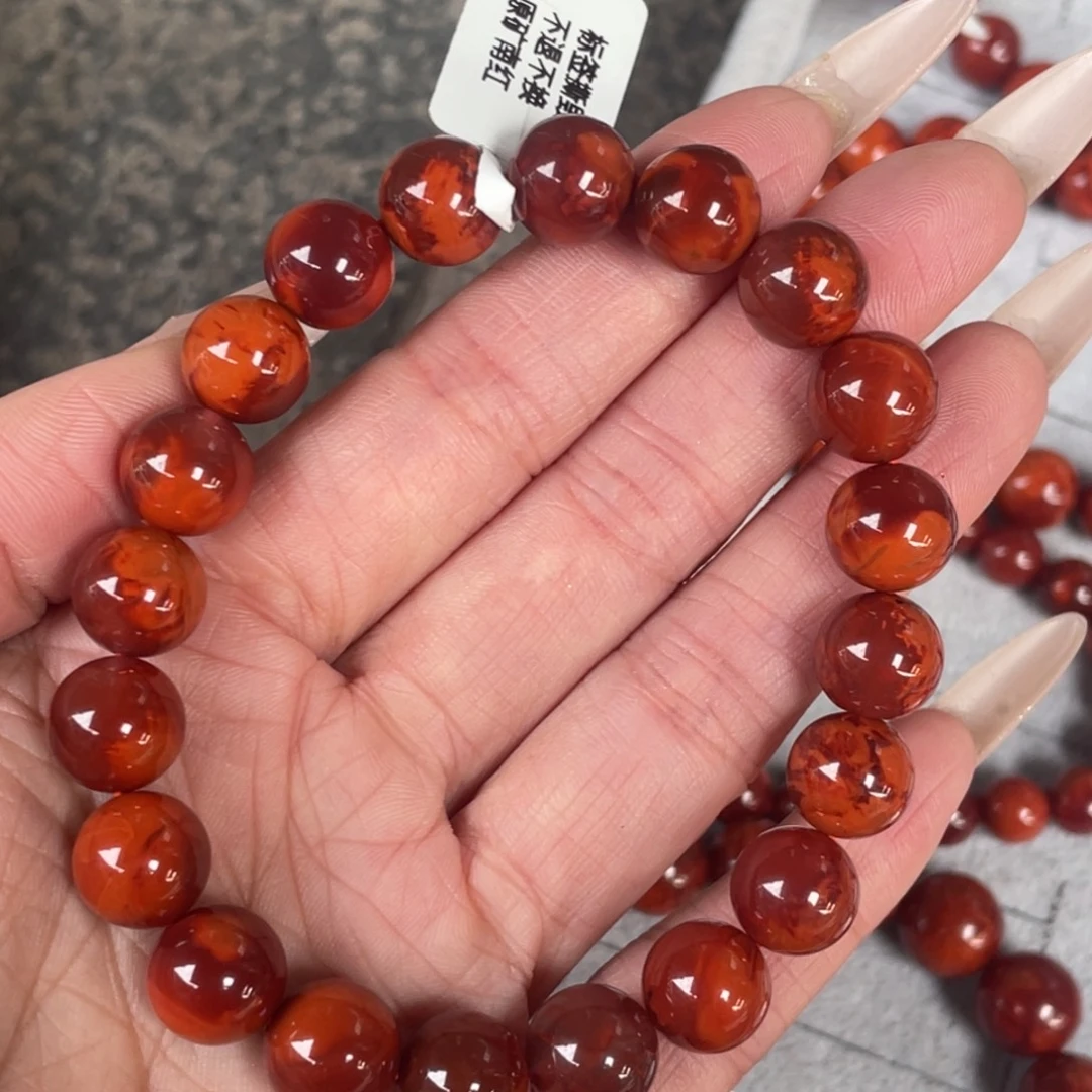 南红玛瑙未镶嵌手链