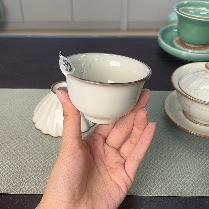 龙泉云间青瓷小米茶器