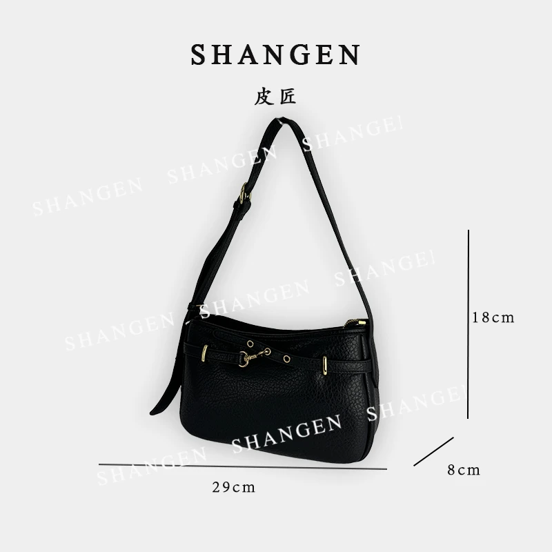 【尚恩CC】QYX-9765-1-黑色-轻奢时尚女士新款手提单肩斜挎包