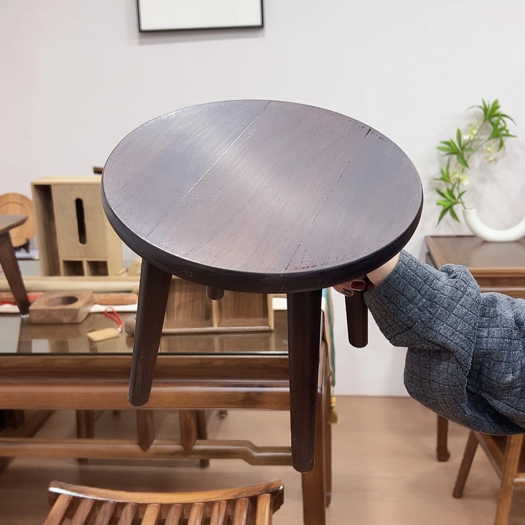 木核桃木全原木小圆凳 清仓价