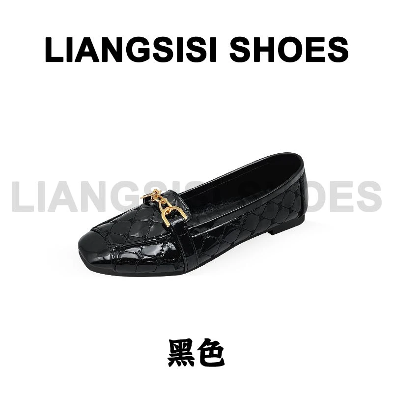 梁思思SHOES2025夏季新款小香风时尚百搭金属链条单鞋-A108