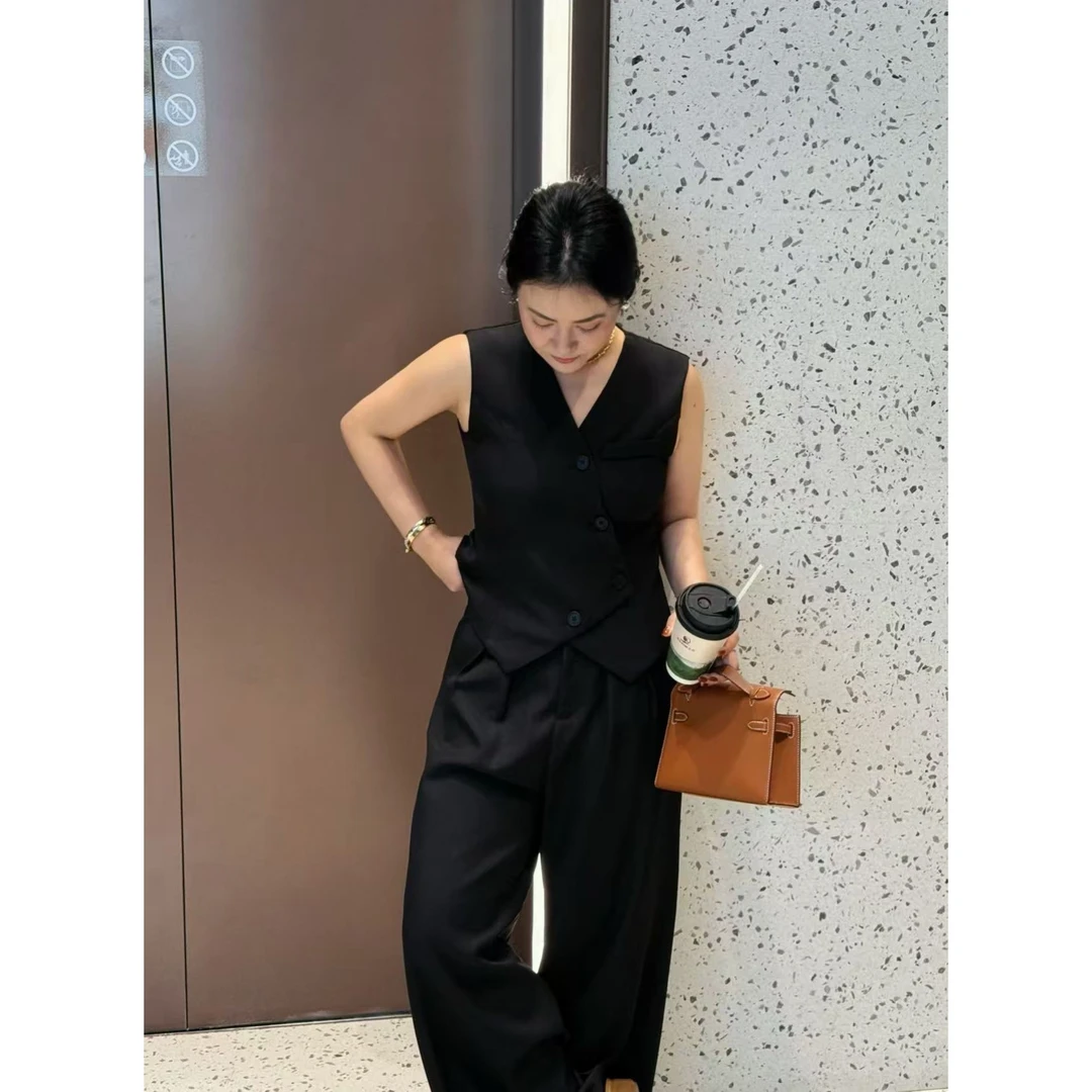 SP【店主私服】超帅气的西装裤马甲套装 高级极简马甲套装秋冬