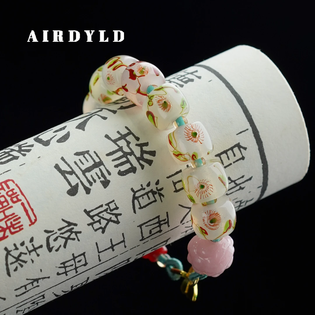 黄铜琉璃手链 【云栖手链】中式手工小众简约透色淄博琉璃手链